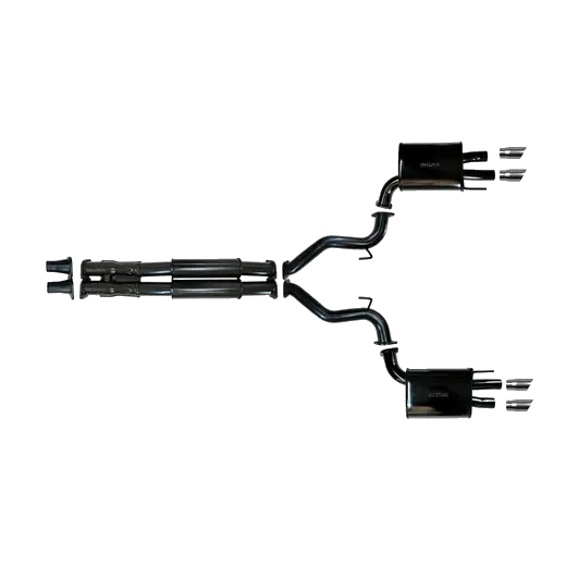 Ford Mustang (6th Generation) 2018 to 2023 5.0L V8 Coyote 3” Inch Cat Back System to Suit both LH And RH Drive Quad Tip Rear product image