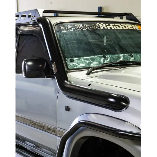 Drivers Side 4” Forward Facing Stainless Steel Snorkel short Entry – Toyota 80 Series LandCruiser product image