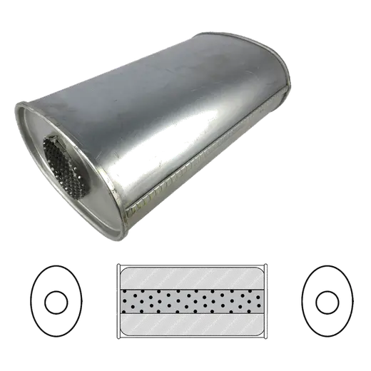 8" x 5" Oval, 14" Long, 3" Centre/Centre, Megaflow (No Spigots) product image