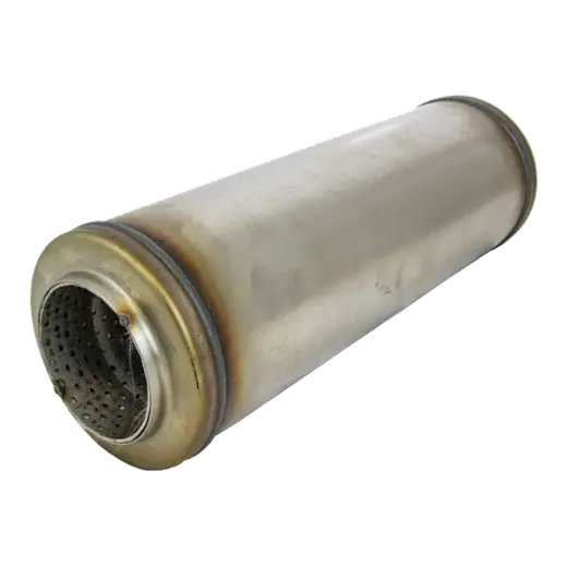 5" Round 3" Inlet 14" Long 409 Stainless Resonator product image
