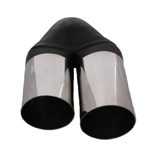 Redback Twin Exhaust Tip 2" Inlet Twin 2.5" Outlet 9" Long Double Wall product image