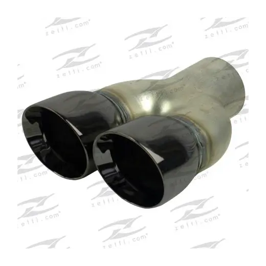 DUAL WALL Y-PIECE TIP 2-1/4 INBLACK CHROME product image