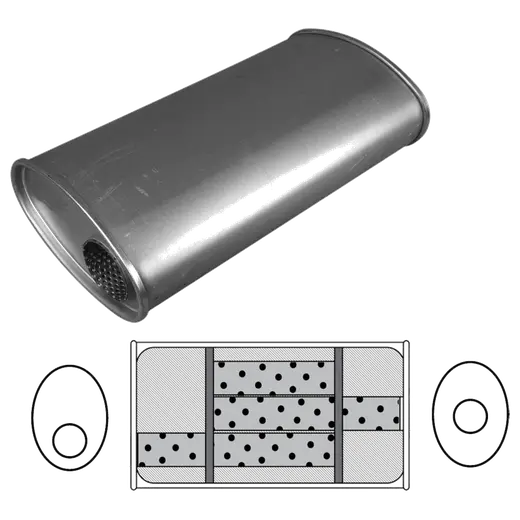 11 X 6 Oval 20 Long 2 1 4 Offset Centre Triflow NO Spigots product image