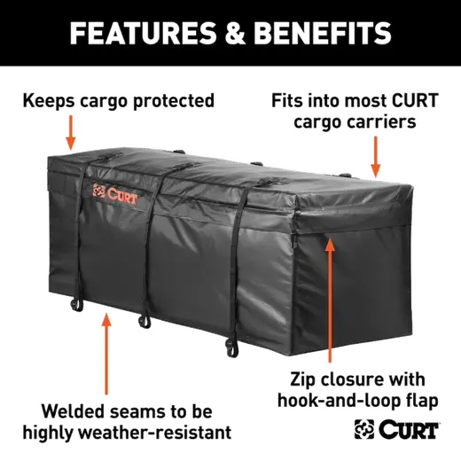 CURT Weatherproof Vinyl Cargo Bag (142cm x 46cm x 53cm) product image