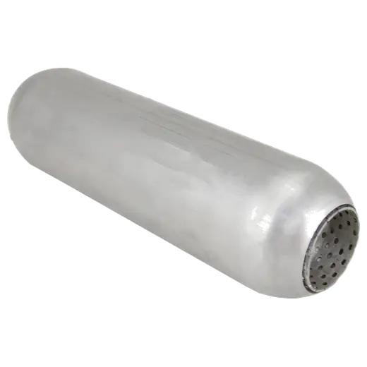 2 5 Hotdog Resonator 12 Long 409 SS Perforated Tube NO Spigots product image