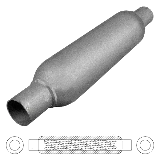 3 1 2 Round 10 Long 2 1 2 C C Spiral Louvered with Spigots Mild product image