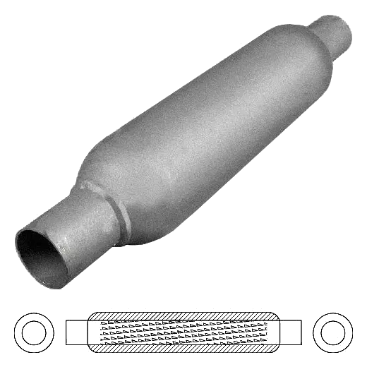 3 1 2 Round 9 Long 1 1 2 C C Spiral Louvered with Spigots Mild product image