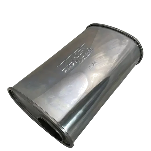 3 Inlet 9 X 5 14 Long O C Lukey Muffler Straight Piped 430 Stainless Steel product image