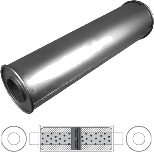 6 Round 24 Long ID 2 1 2 C C S Thru G P Aluminised product image