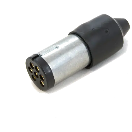 7 PIN Small Round Metal Trailer Plug product image