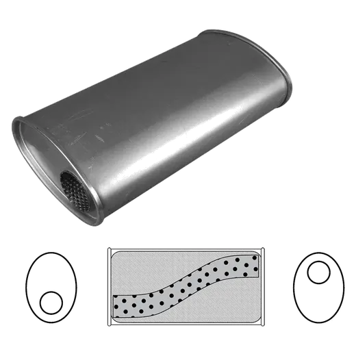 8 X 4 Oval 14 Long 2 1 4 Offset Offset Megaflow NO Spigots product image