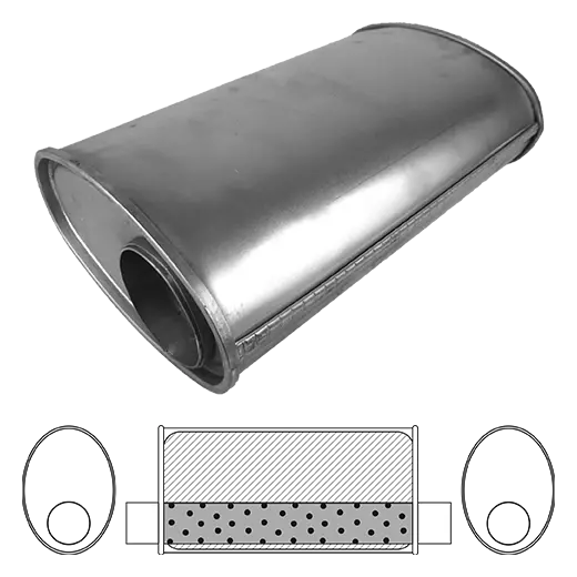 8 X 5 Oval 10 Long 3 Offset Offset Inline Megaflow NO Spigots product image