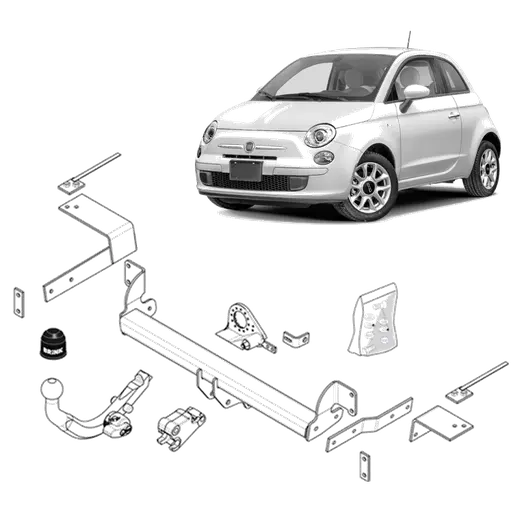 Brink Towbar European for Fiat 500 (07/2007 - on), Fiat 500C (09/2009 product image