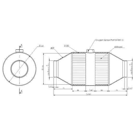 Redback Enviro Universal Petrol Catalytic Converter up to 6.2L Capacit product image