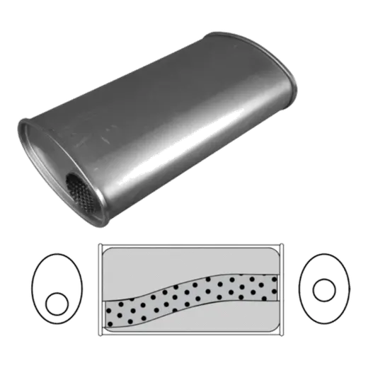 8" x 5" Oval, 12" Long, 3" Offset/Centre, Megaflow (No Spigots) product image