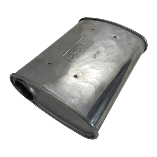 2.5" 10" x 4" 14" Lukey Turbo O/C Triple Flow Muffler 430 product image