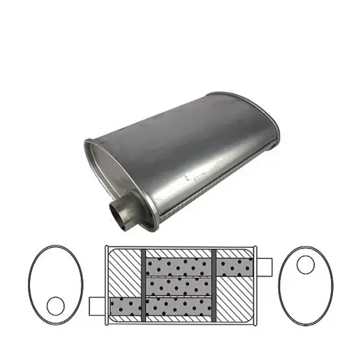 10" x 4" Oval, 16" Long, 2 1/2" Offset/Offset Glass Packed, Supersedes product image