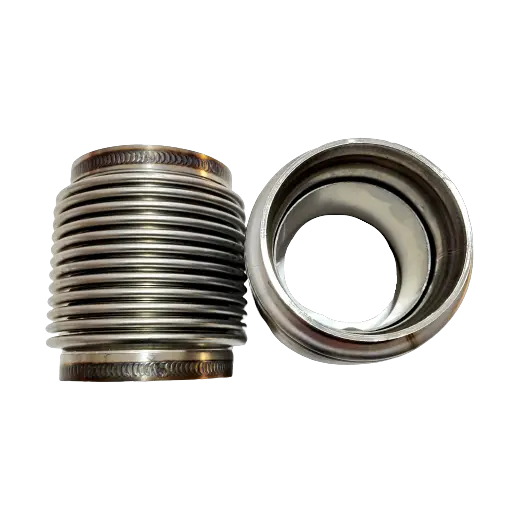 304 Stainless Turbo Flexible Bellow 3.5" Inlet 4" Long with Flow Tube product image