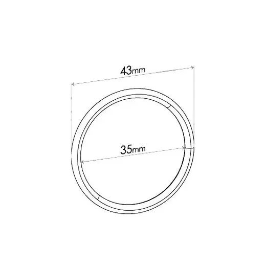 Steel Ring Gasket - ID 35mm, OD 43mm, THK 4mm, Steel/GLAD product image