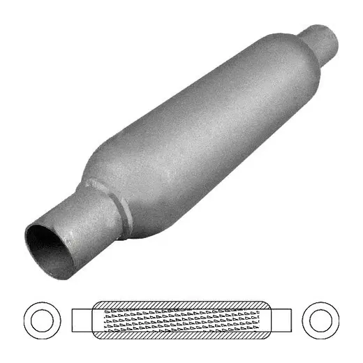 3 1/2" Round, 12" Long, 2", C/C, Spiral Louvered With Spigots, Mild product image