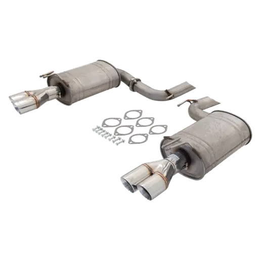 Holden Comdore VE VF Twin 3 Rear Mufflers with Adjustable Tips Matt Finish Stain product image