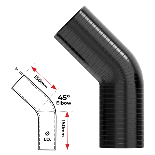 Redback Silicone Hose (3-1/2") 45° Bend product image