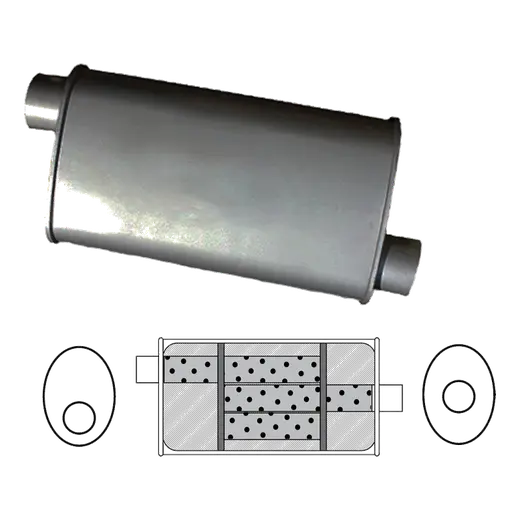 Redback 8" x 4" Oval, 16" Long, 2" Offset/Centre, Triflow product image