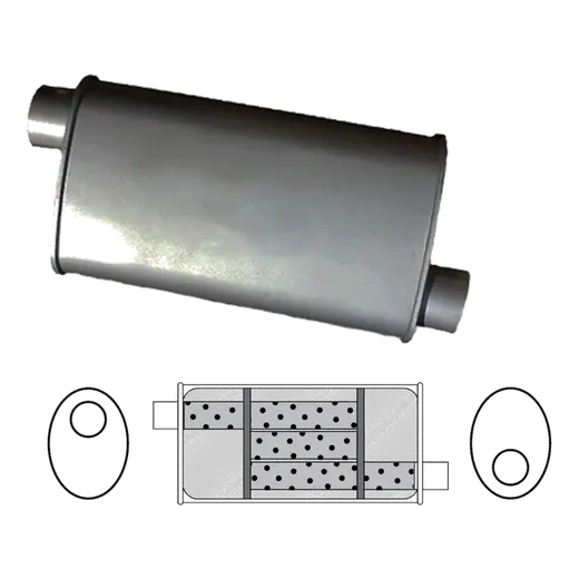 8" x 4" Oval, 16" Long, 2" Offset/Offset, Turbo Flow, Supersedes ASM07 product image