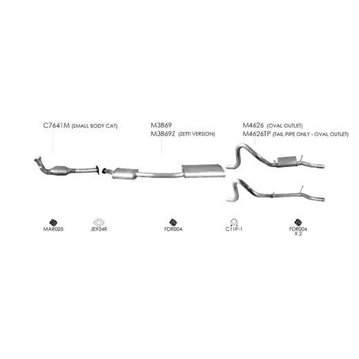 Unbranded Exhaust System for Ford Falcon (09/1998 - 09/2002) product image