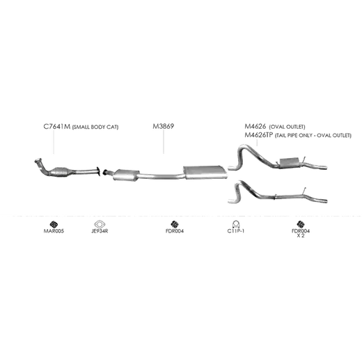 Unbranded Exhaust System for Ford Falcon (09/1998 - 09/2002) product image