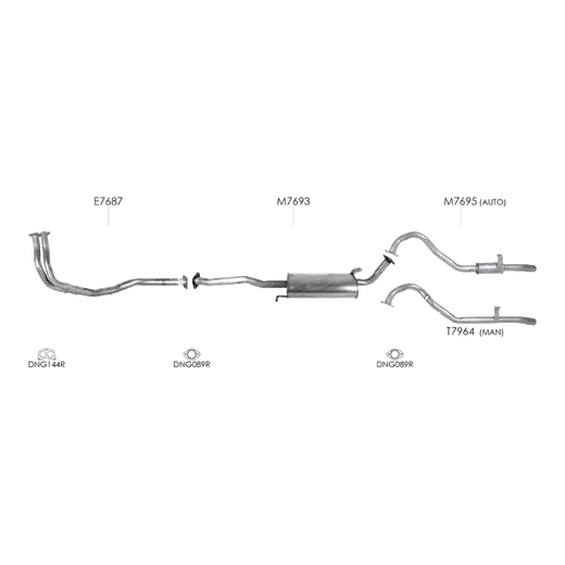 Unbranded Exhaust System for Ford Maverick (02/1988 - 03/1994) product image
