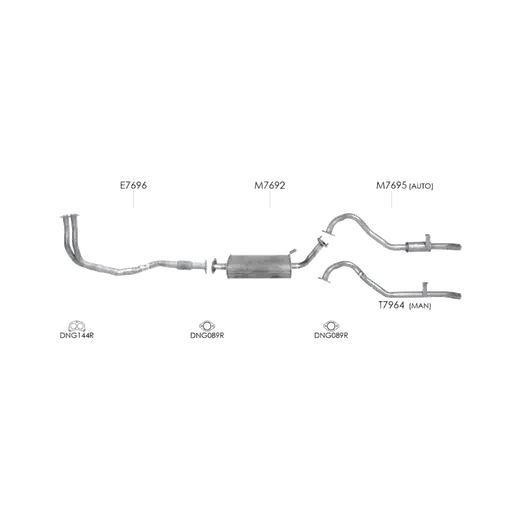 Unbranded Exhaust System for Ford Maverick (02/1988 - 03/1994) product image