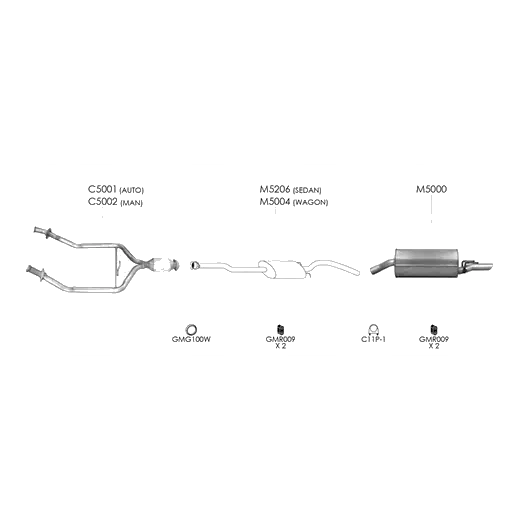 Unbranded Exhaust System for Holden Commodore (09/2000 - 09/2002) product image