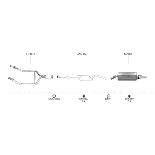 Unbranded Exhaust System for Holden Commodore (09/2002 - 08/2004) product image