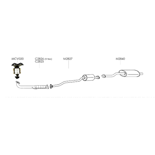 Unbranded Exhaust System for Honda Civic (11/2000 - 02/2006) product image