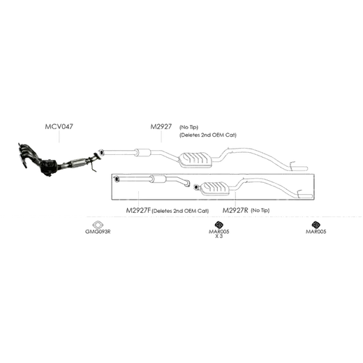Unbranded Exhaust System for Mazda 3 (10/2003 - 04/2009) product image
