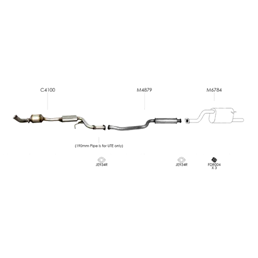 Unbranded Exhaust System for Ford Falcon (02/2008 - 12/2014) product image