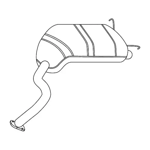 Rear Muffler Bolt On for Hyundai Terracan HP V6 3.5L (11/2001 - 03/200 product image
