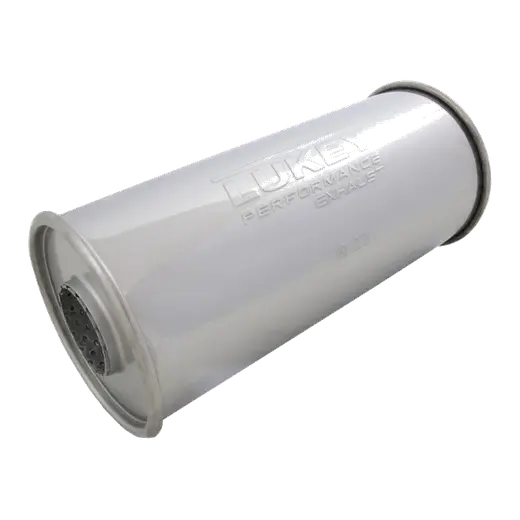 3" Inlet 5" Round 12" Long Megaflow Lukey Muffler 430 Stainless Steel product image
