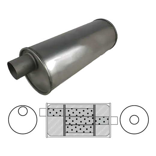 6" Round, 16" Long, 2" Offset/Centre - Triflow product image