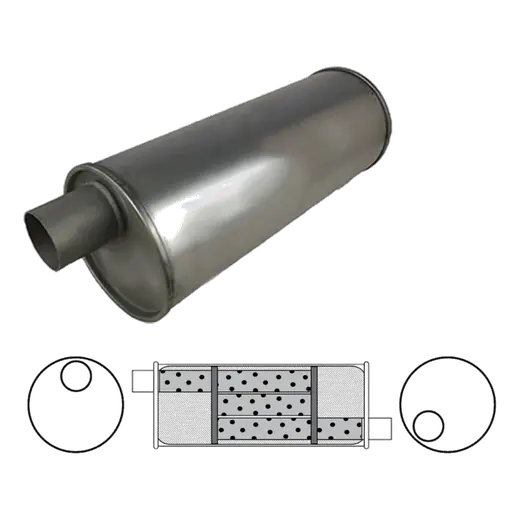 6" Round, 16" Long, 2" Offset/Offset - Left Hand Rotation product image