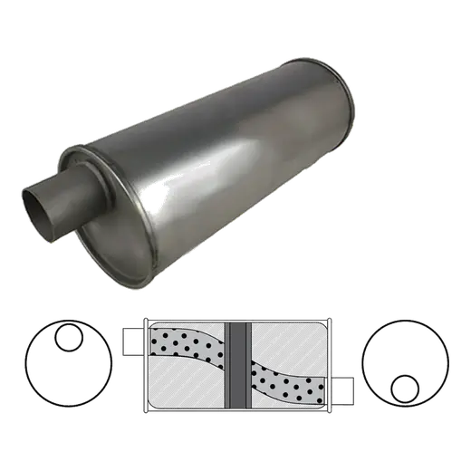 6" Round, 14" Long, 2 1/2" Offset/Offset - Chambered product image