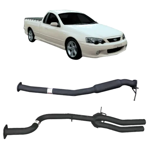 Redback BA BF UTE 2 5 Catback Hotdog Centre and Dual OUT Tail Pipe Rear product image