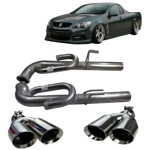 Redback Performance Anti Drone Tail Pipes for Holden Commodore VE VF UTE 2007 on product image