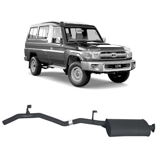 Redback Performance Tailpipe Assembly for Toyota Landcruiser 75 78 79 Series 4 2 product image