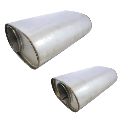 4" 304 Stainless Steel Muffler 9X4.5" 14" Offset Centre Polished product image