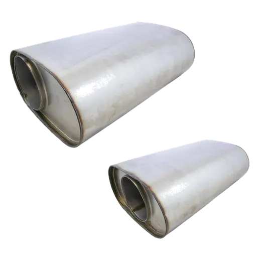 9" x 5" Oval, 14" Long, 4", O/C, Mega Power, 409 Brushed Stainless, Un product image