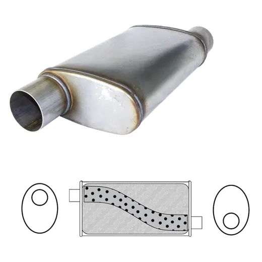 8X4 STR 14" O/O 3" WITH SPIGOTS 409 STAINLESS product image