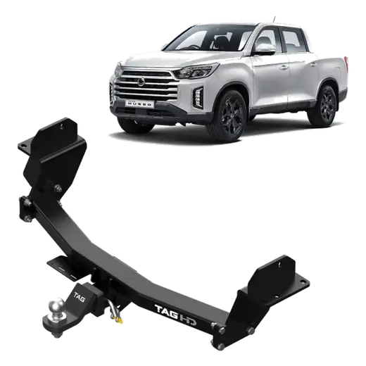TAG Heavy Duty Towbar &amp; Direct Fit Wiring for SsangYong Musso Ute Shor product image
