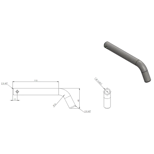 TAG Extra Long Towbar Hitch PIN Suitable for Toyota Landcruiser 300 Series product image